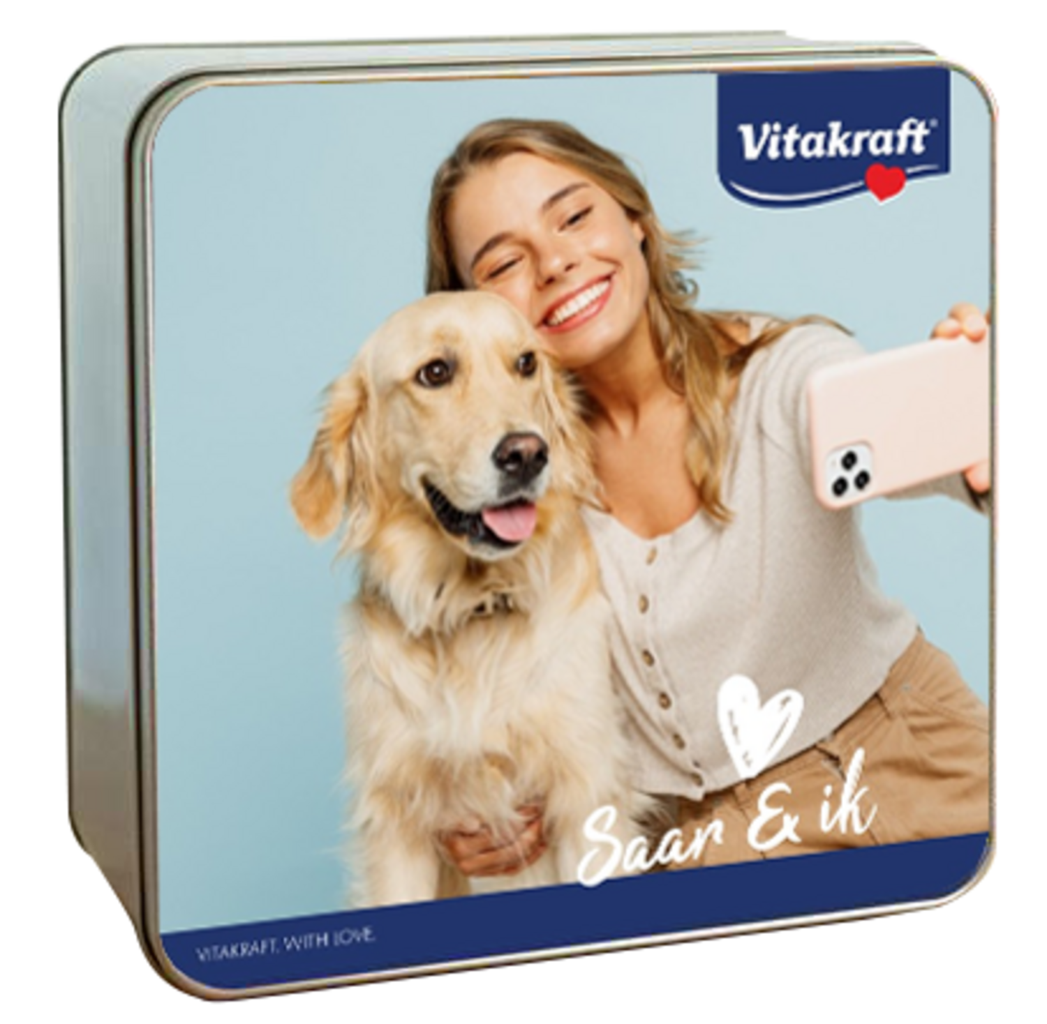 Snackbox met persoonlijke foto met je eigen hond
