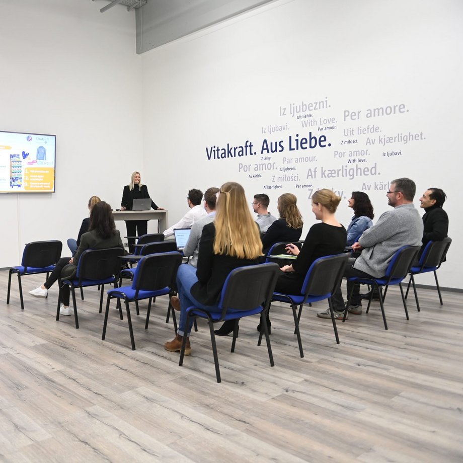 Präsentation vor Mitarbeitern