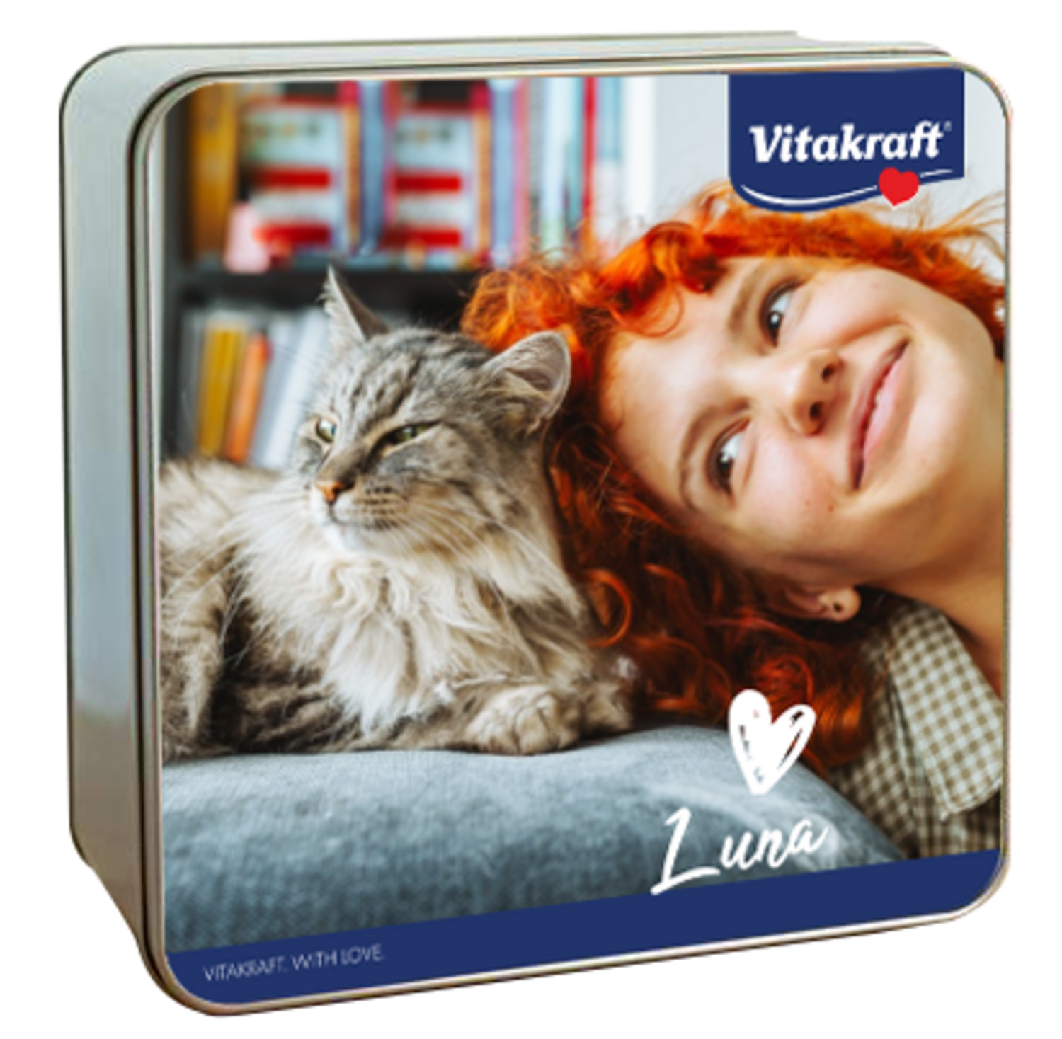 Snackbox met persoonlijke foto van uw eigen kat