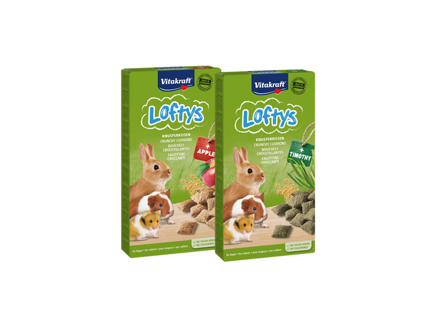 Zwei Packungen Vitakraft Loftys