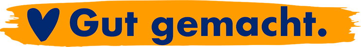 mit Herza ugezeichneter Slogan: Gute Qualit&auml;t