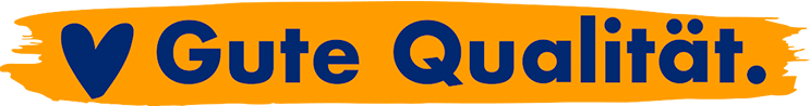 mit Herza ugezeichneter Slogan: Gute Qualit&auml;t