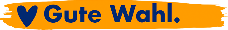 mit Herza ugezeichneter Slogan: Gute Wahl