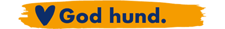 Hjertesymbol og teksten God hund