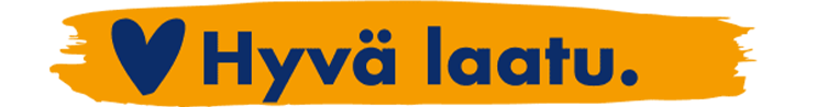 Syd&auml;nsymboli ja teksti Hyv&auml; laatu