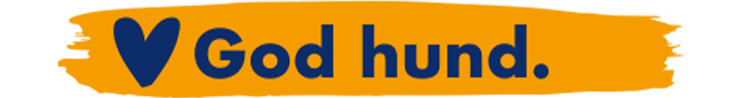 Hjertesymbol og teksten God hund