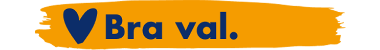 Hj&auml;rtsymbol och texten Bra val