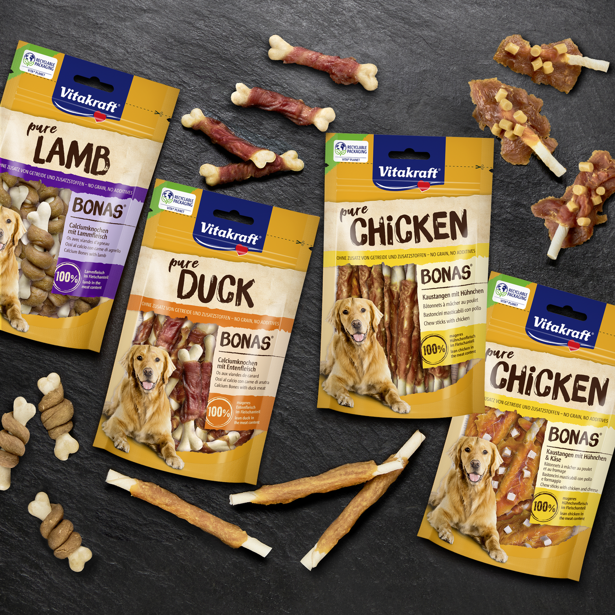 Vitakraft Fleischsnack Bonas für Hunde 