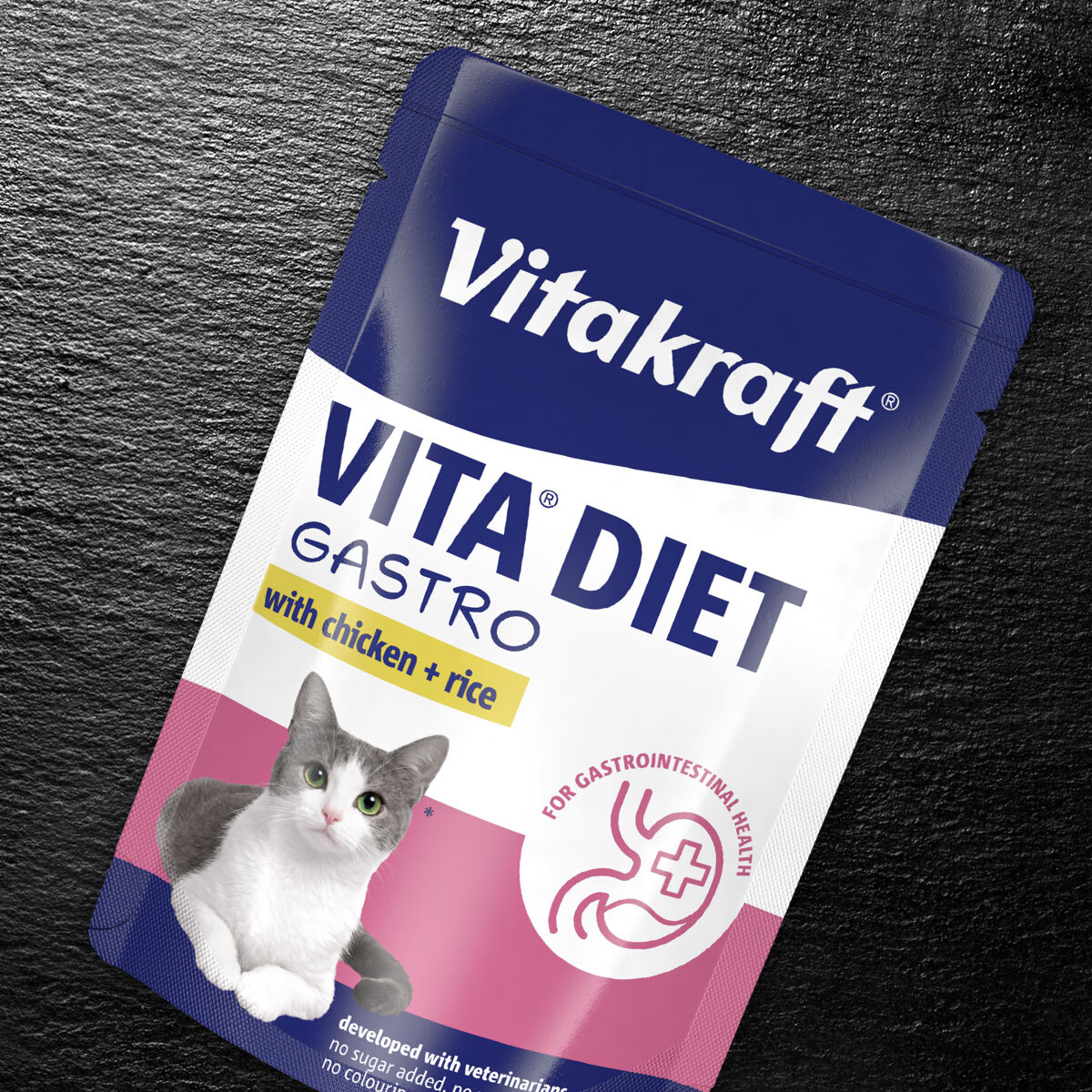 Packshot Vita Diet Gastro auf Schieferplatte